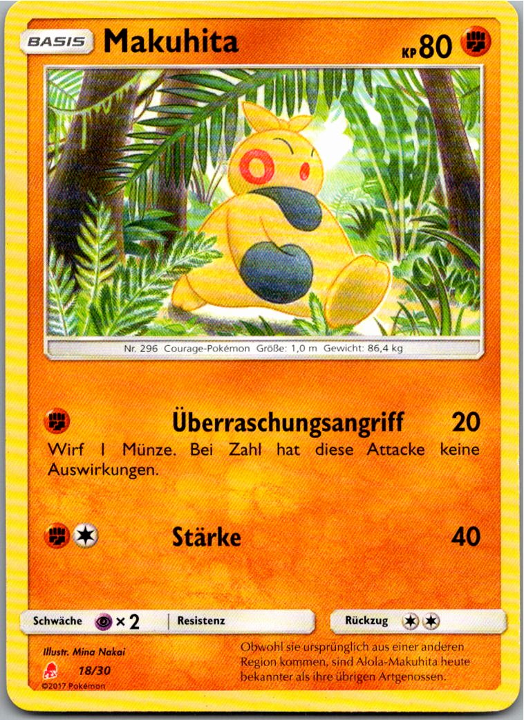 Makuhita 18/80 SM trainer Kit (Lycanroc) – Vorderseite