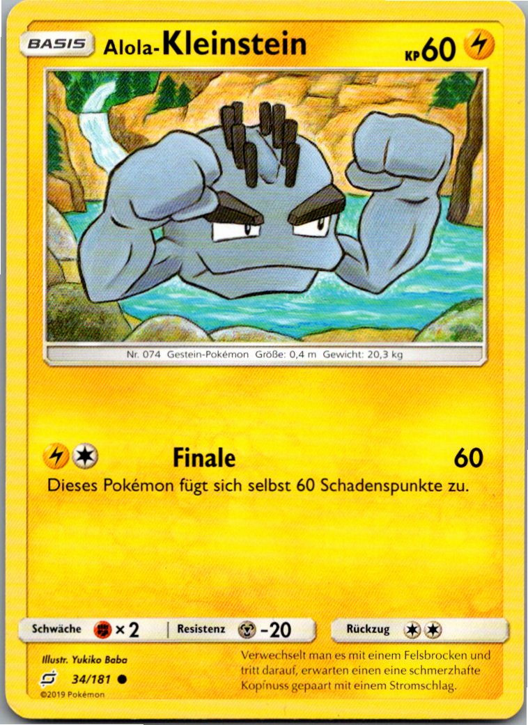 Alola-Kleinstein 34/181 Teams Sind Trumpf – Vorderseite