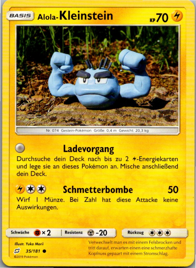 Alola-Kleinstein 35/181 Teams Sind Trumpf – Vorderseite