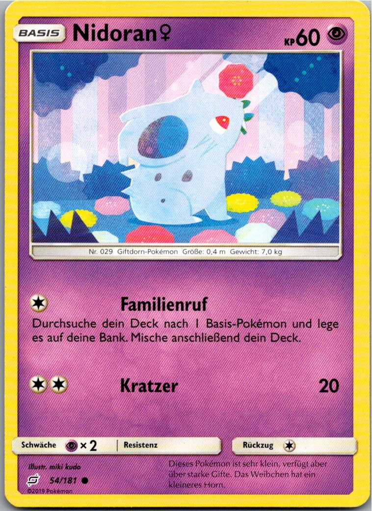 Nidoran 54/181 Teams Sind Trumpf – Vorderseite