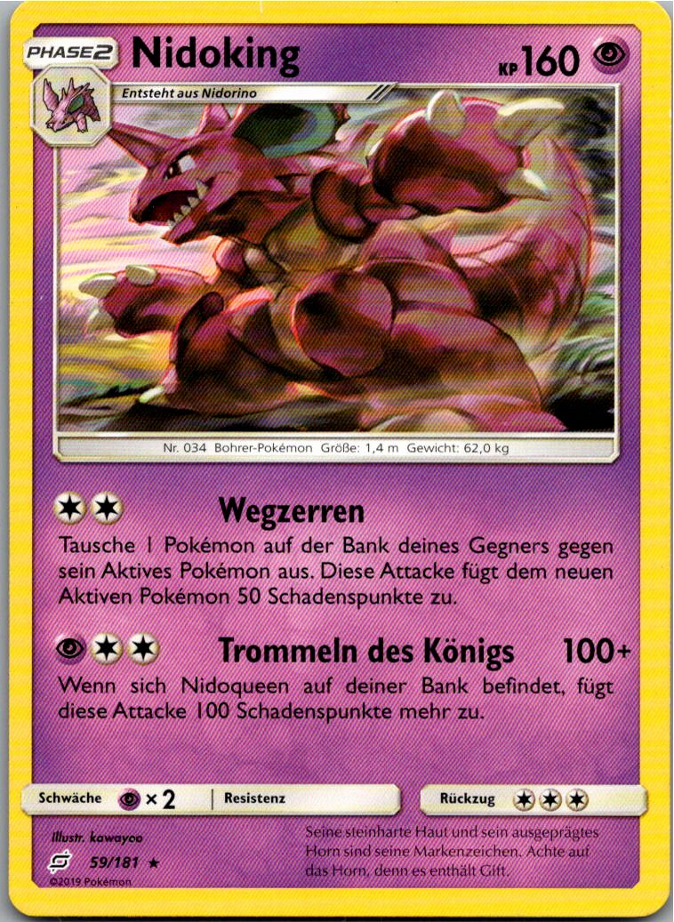 Nidoking 59/181 Teams Sind Trumpf – Vorderseite