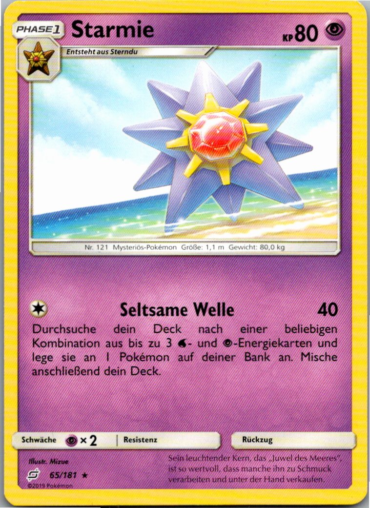 Starmie 65/181 Teams Sind Trumpf – Vorderseite