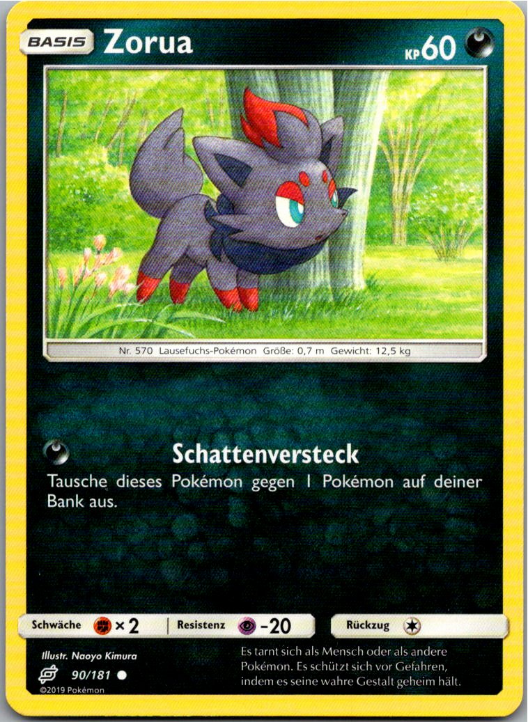 Zorua 90/181 Teams Sind Trumpf – Vorderseite