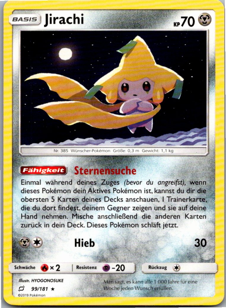 Jirachi 99/181 Teams Sind Trumpf – Vorderseite
