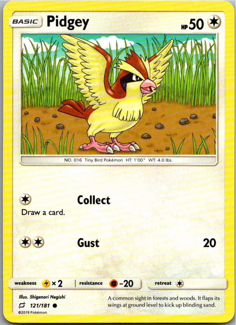 Pidgey Taubsi 121/181 Teams Sind Trumpf – Vorderseite