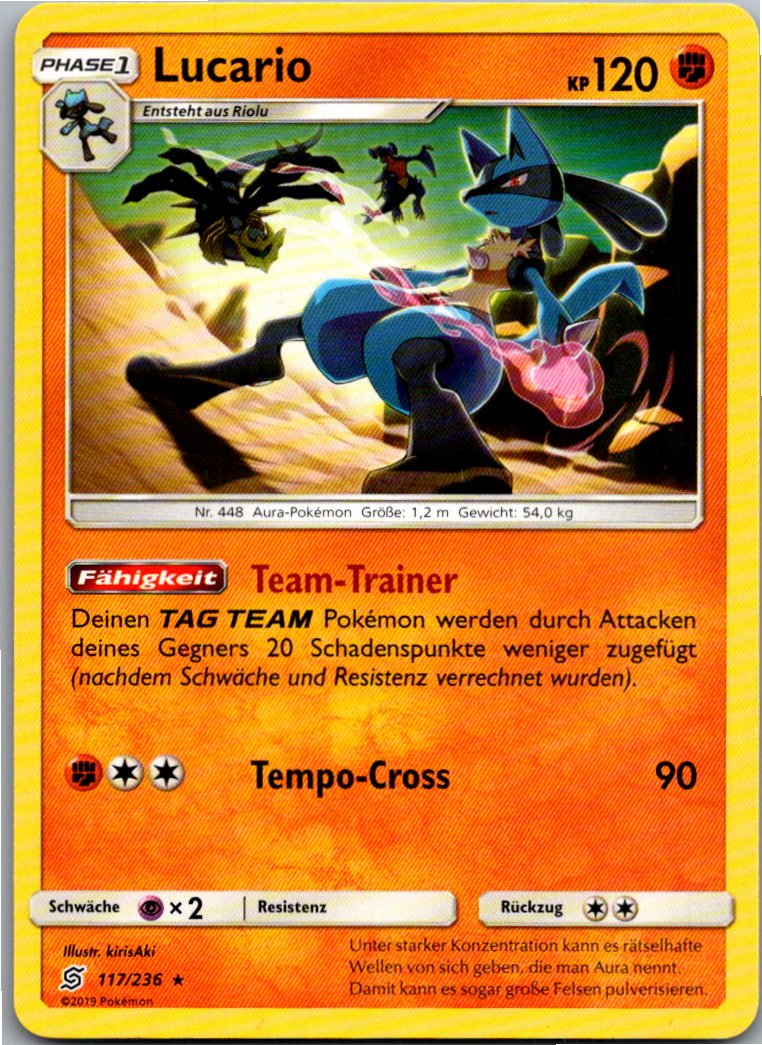 Lucario 117/236 Bund der Gleichgesinnten – Vorderseite