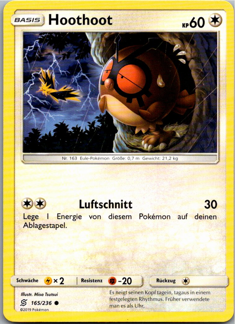 Hoothoot 165/236 Bund der Gleichgesinnten – Vorderseite