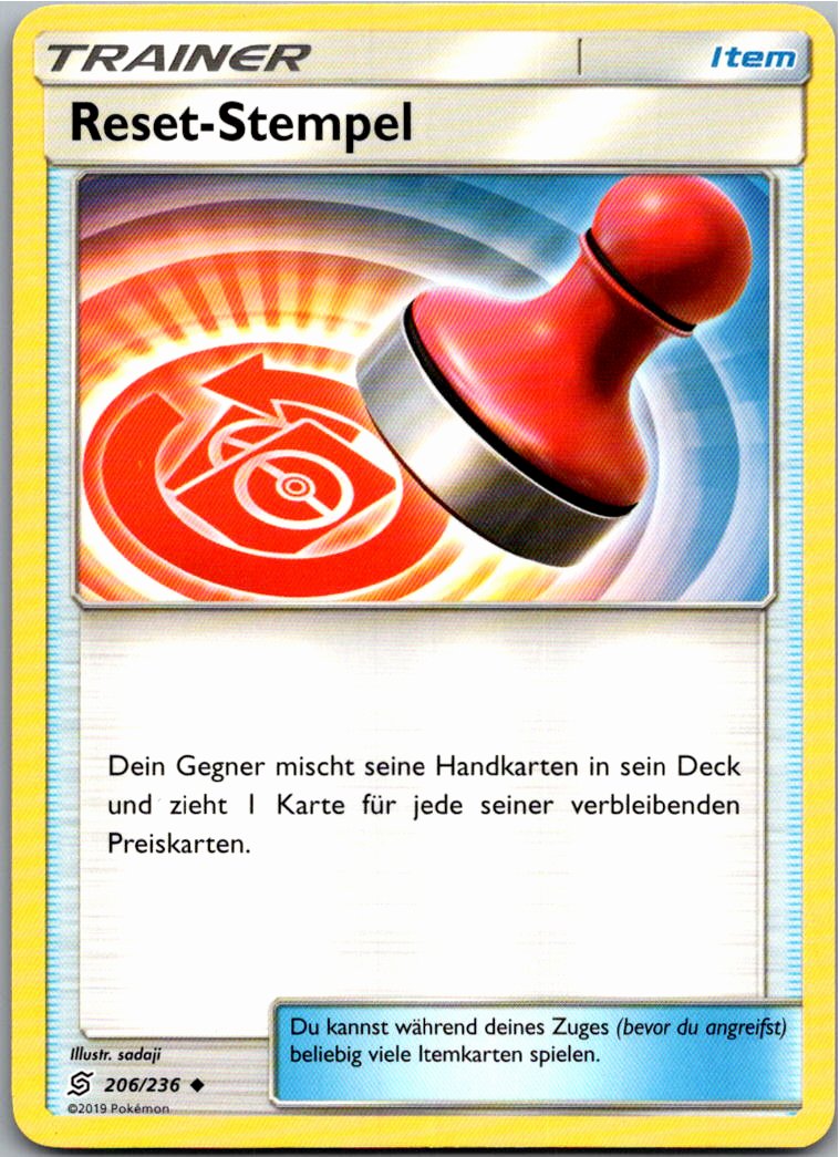 Reset-Stempel 206/236 Bund der Gleichgesinnten – Vorderseite