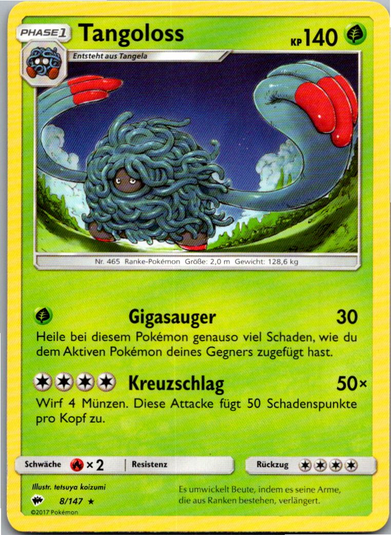 Tangoloss 8/147 Nacht in Flammen – Vorderseite