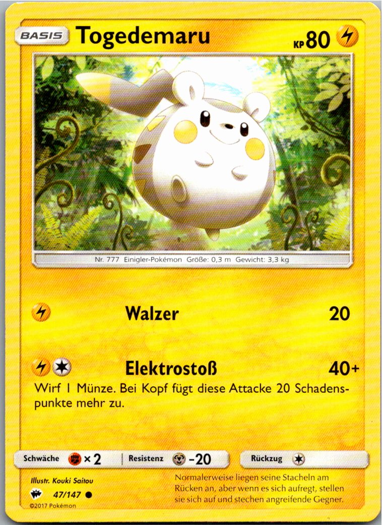 Togedemaru 47/147 Nacht in Flammen – Vorderseite