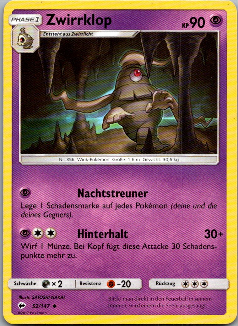 Zwirrklop 52/147 Nacht in Flammen – Vorderseite