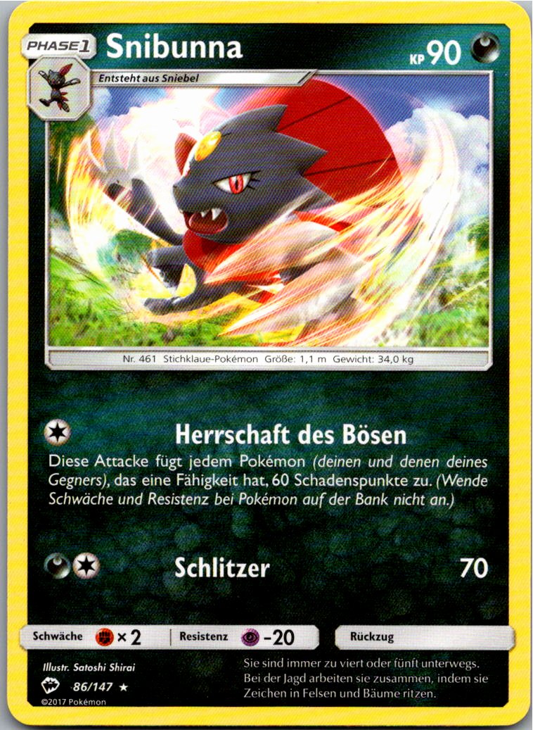 Snibunna 86/147 Nacht in Flammen – Vorderseite