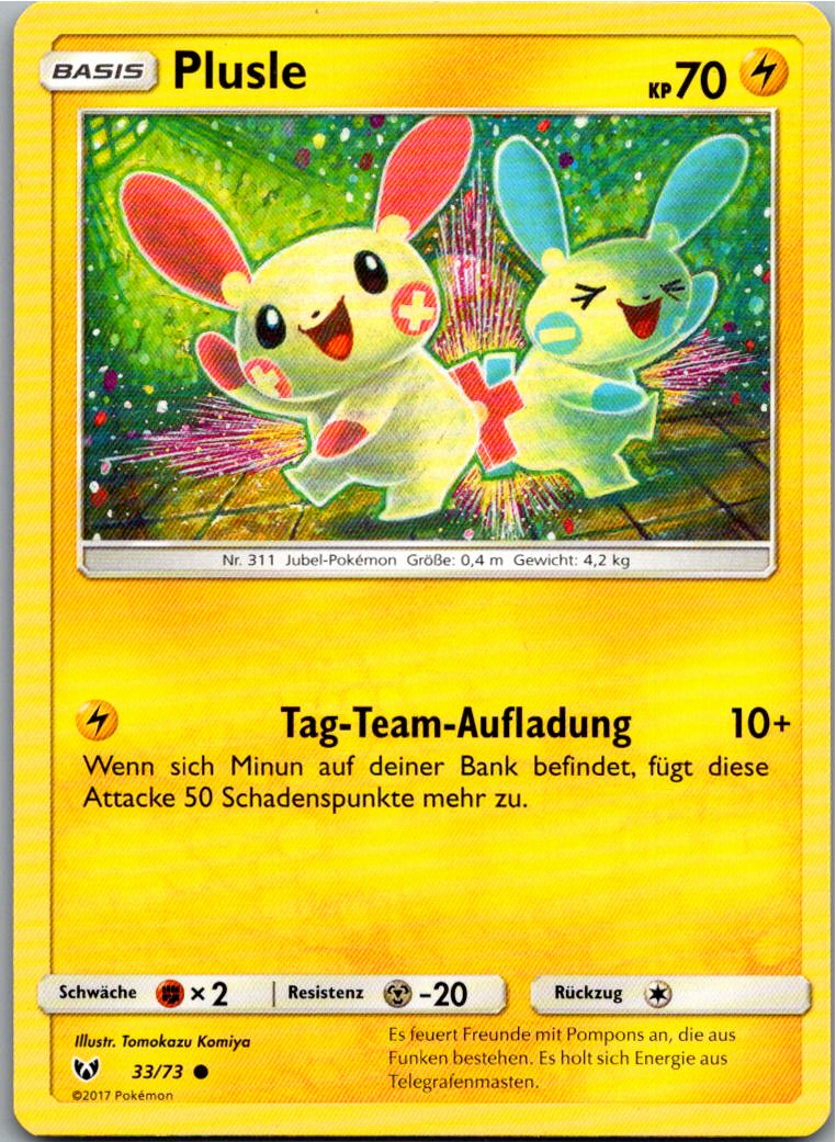 Plusle 33/73 Schimmernde Legenden – Vorderseite