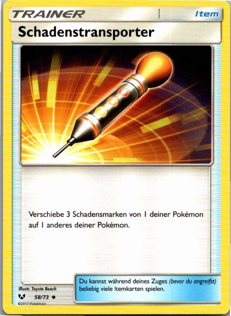 Schadenstransporter 58/73 Schimmernde Legenden – Vorderseite