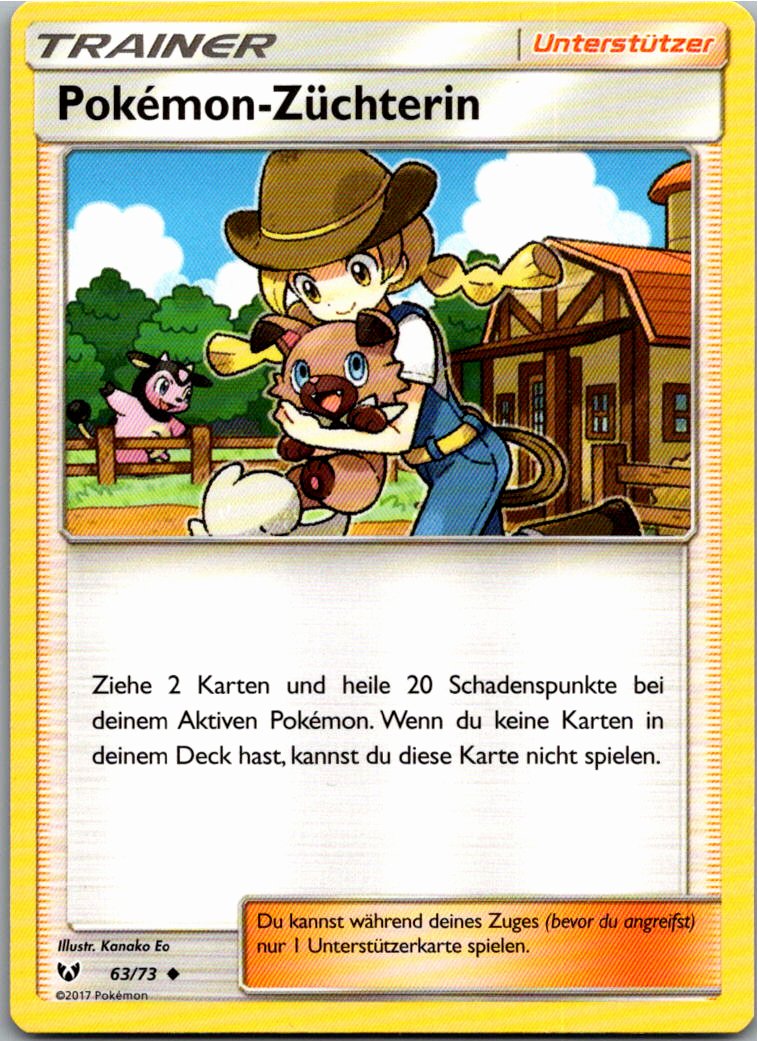 Pokémon-Züchterin 63/73 Schimmernde Legenden – Vorderseite