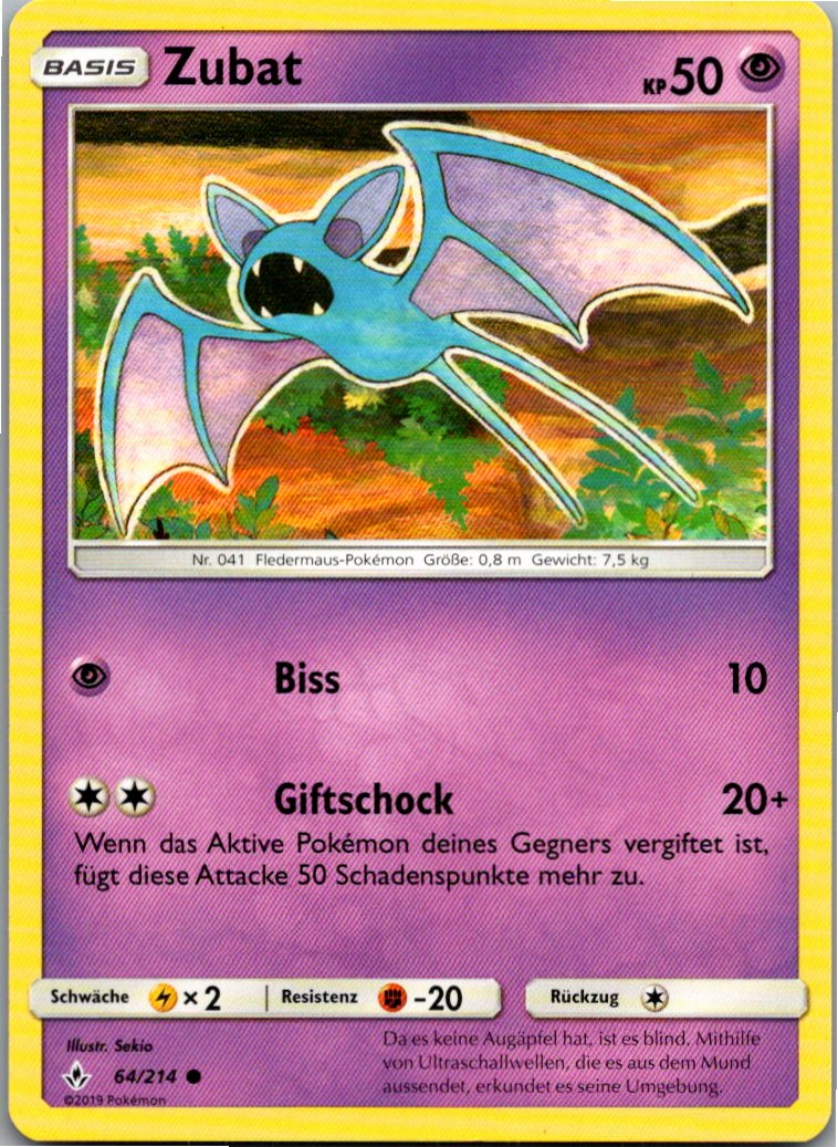 Zubat 64/214 Kräfte im Einklang – Vorderseite