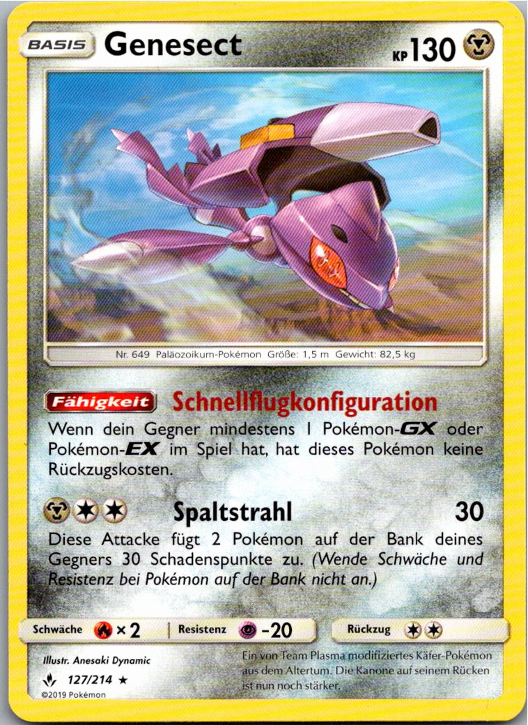 Genesect 127/214 Kräfte im Einklang – Vorderseite