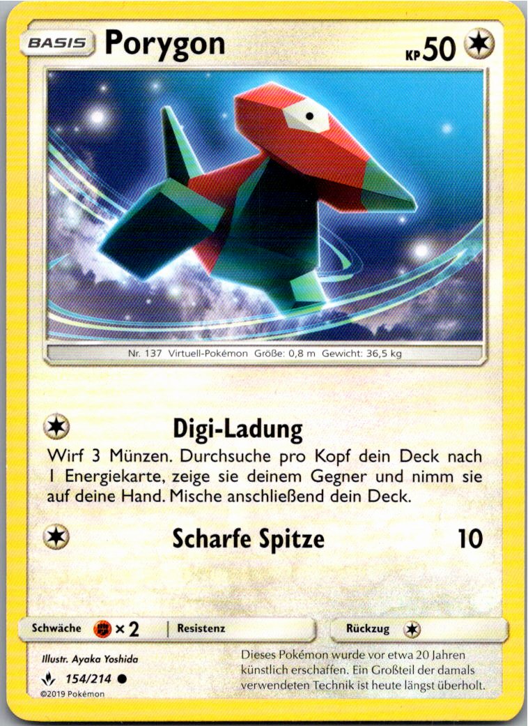 Porygon 154/214 Kräfte im Einklang – Vorderseite