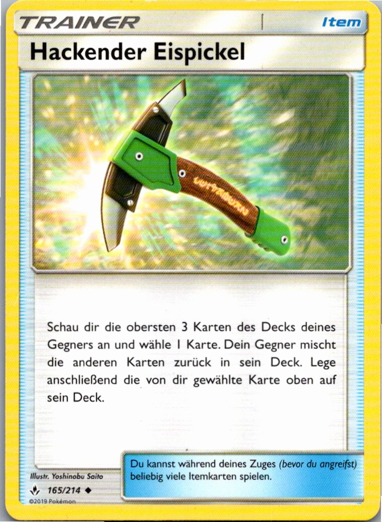Hackender Eispickel 165/214 Kräfte im Einklang – Vorderseite