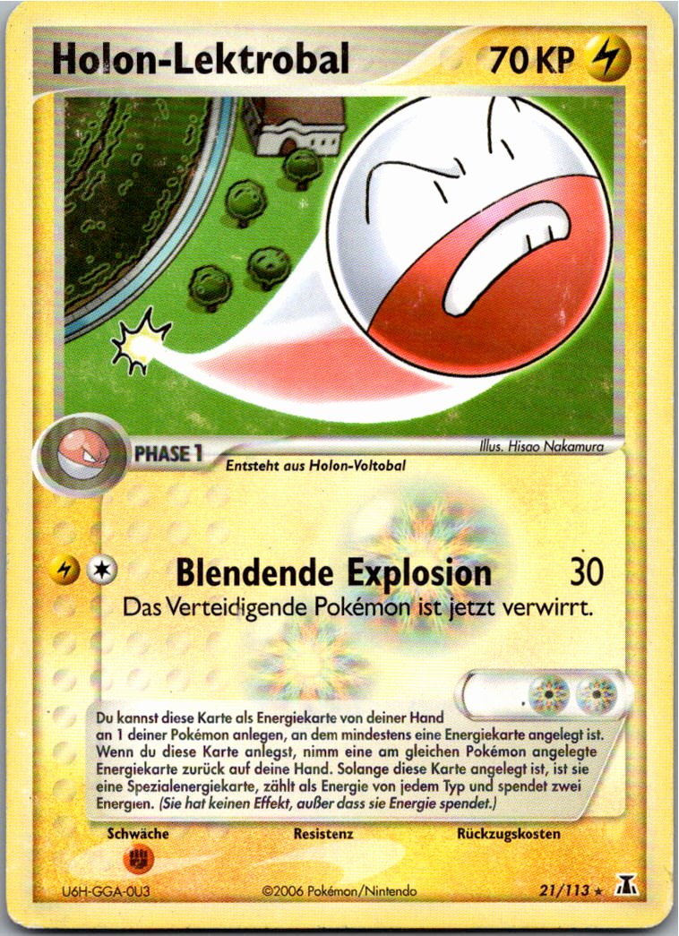 Holon-Lektrobal 21/113 EX Delta Species – Vorderseite
