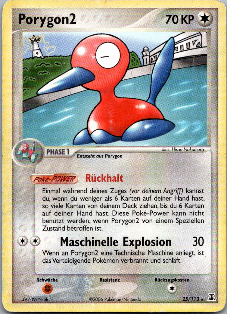 Porygon2 25/113 EX Delta Species – Vorderseite
