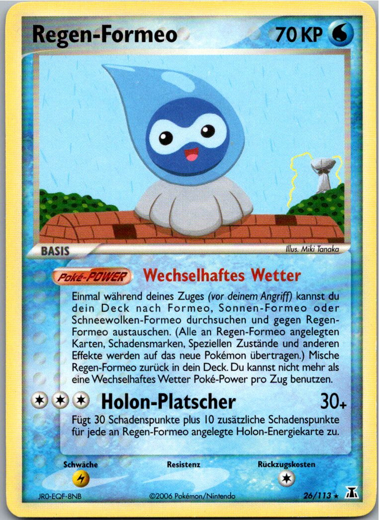 Regen-Formeo 26/113 EX Delta Species – Vorderseite