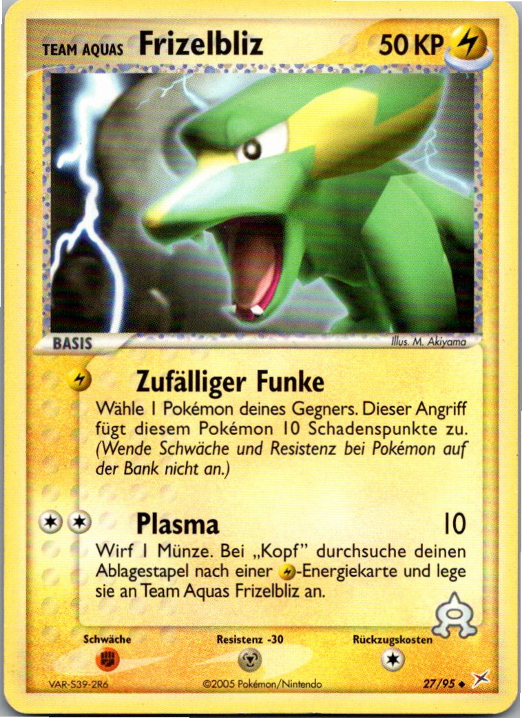 Frizelbliz 27/95 EX Team Magma vs Team Aqua – Vorderseite