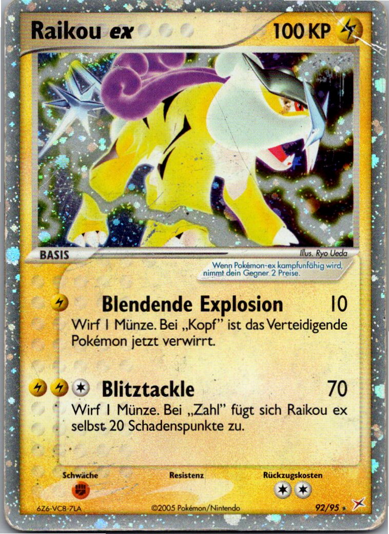 Beispiel: Raikou ex 92/95 EX Team Magma vs Team Aqua