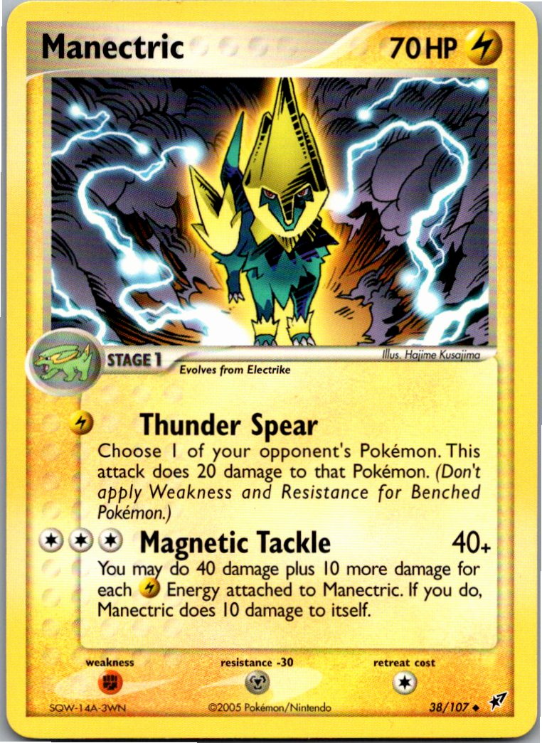 Manectric Voltenso 38/107 EX Deoxys – Vorderseite