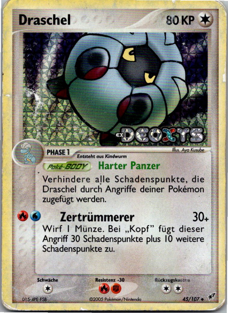 Draschel 45/107 EX Deoxys – Vorderseite
