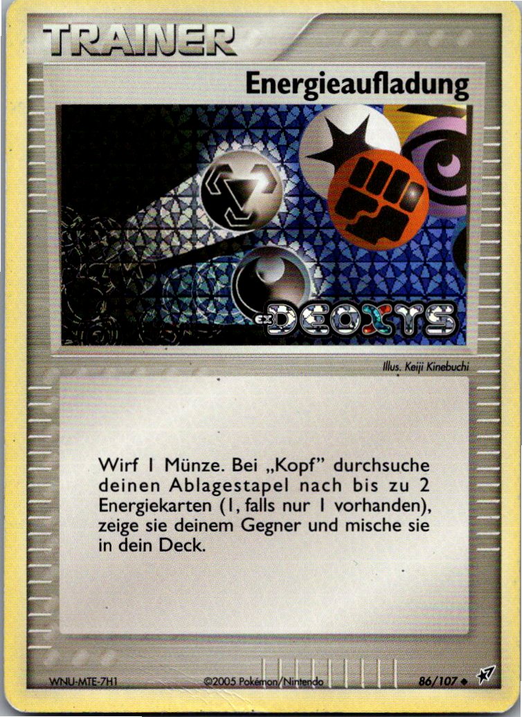 Energieaufladung 86/107 EX Deoxys – Vorderseite