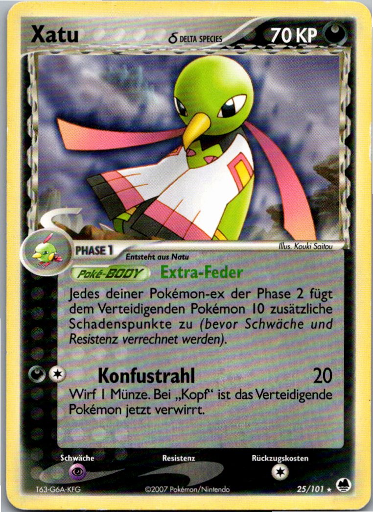 Xatu 25/101 EX Dragon Frontiers – Vorderseite