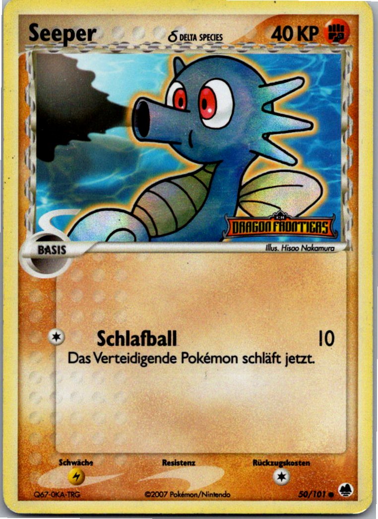 Seeper 50/101 EX Dragon Frontiers – Vorderseite