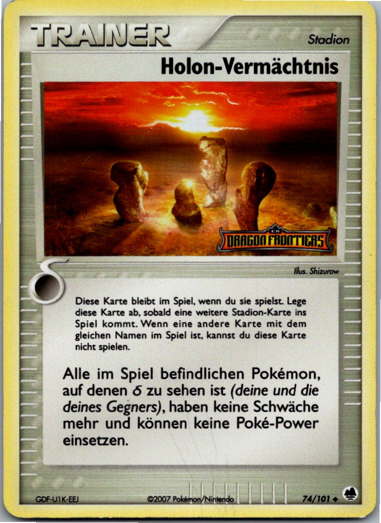 Holon-Vermächtnis 74/101 EX Dragon Frontiers – Vorderseite