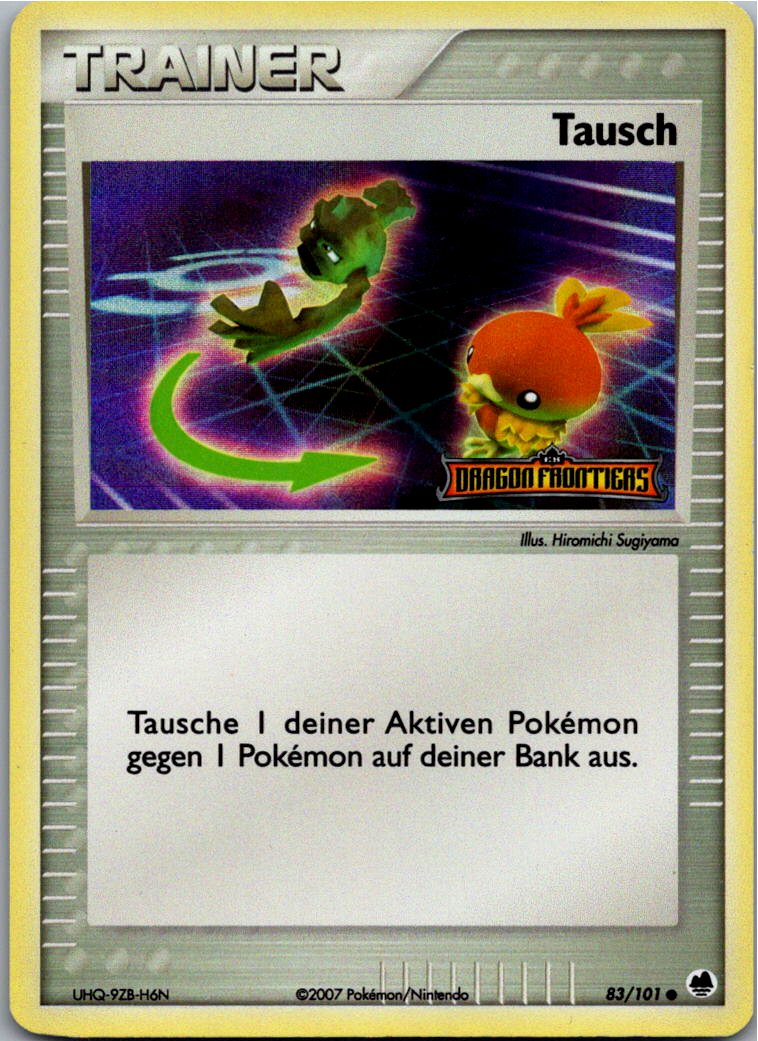 Tausch 83/101 EX Dragon Frontiers – Vorderseite
