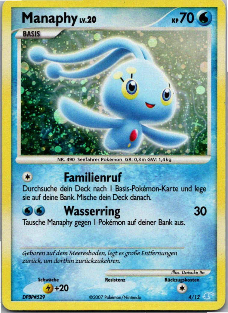 Manaphy 4/12 DP trainer Kit (Manaphy) – Vorderseite