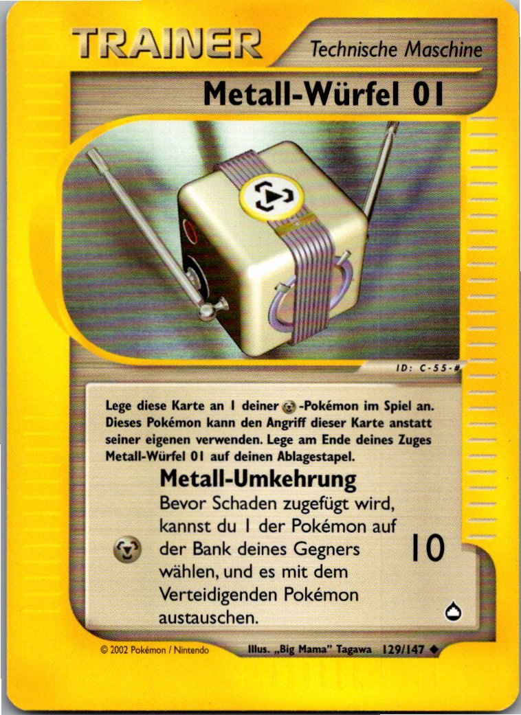 Metall-Würfel 01 129/147 Aquapolis – Vorderseite