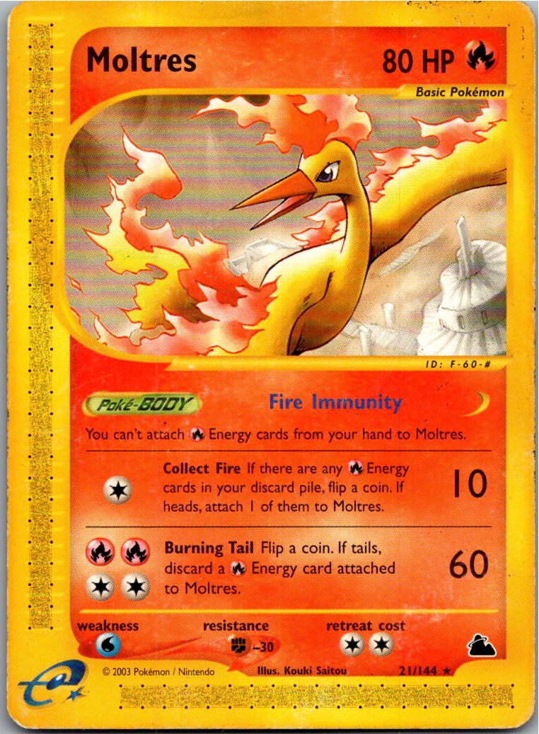 Moltres Lavados 21/144 Skyridge – Vorderseite
