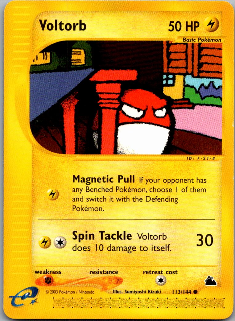Voltorb Voltobal 113/144 Skyridge – Vorderseite