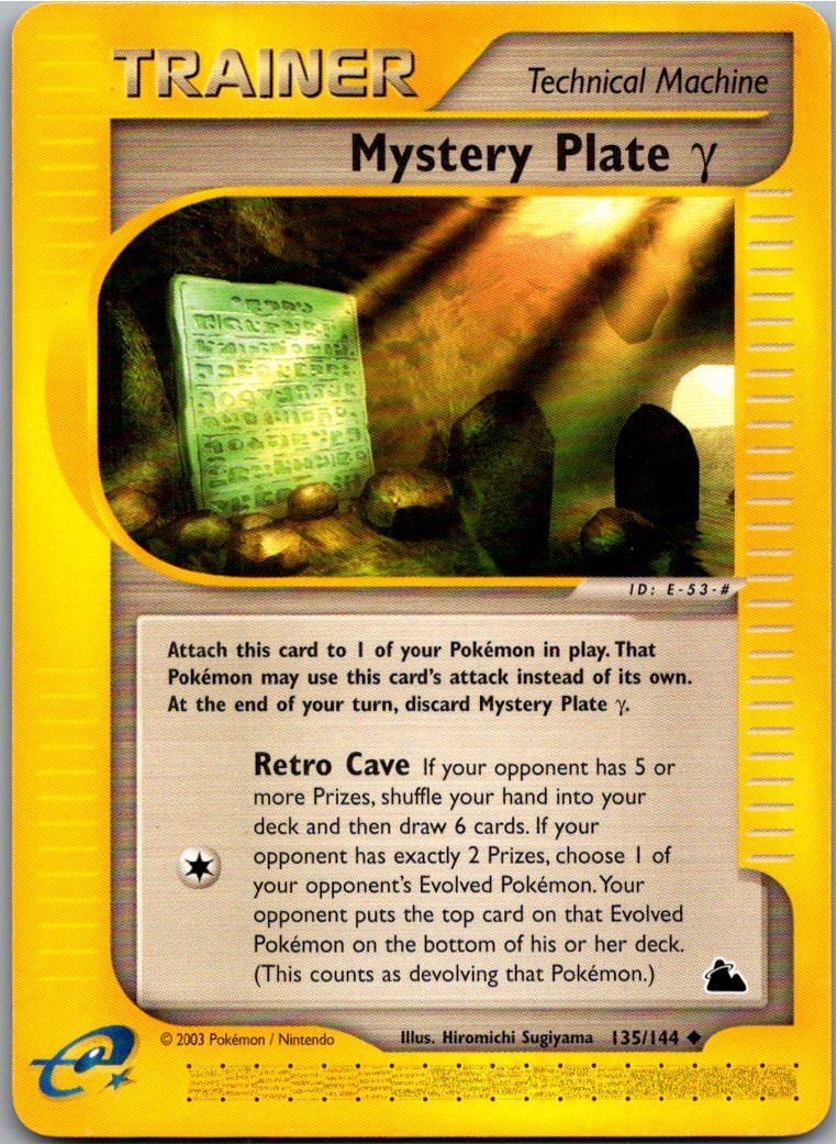 Mystery Plate γ Geheimnis-Schild γ 135/144 Skyridge – Vorderseite