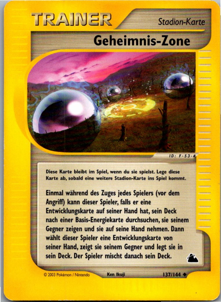 Geheimnis-Zone 137/144 Skyridge – Vorderseite