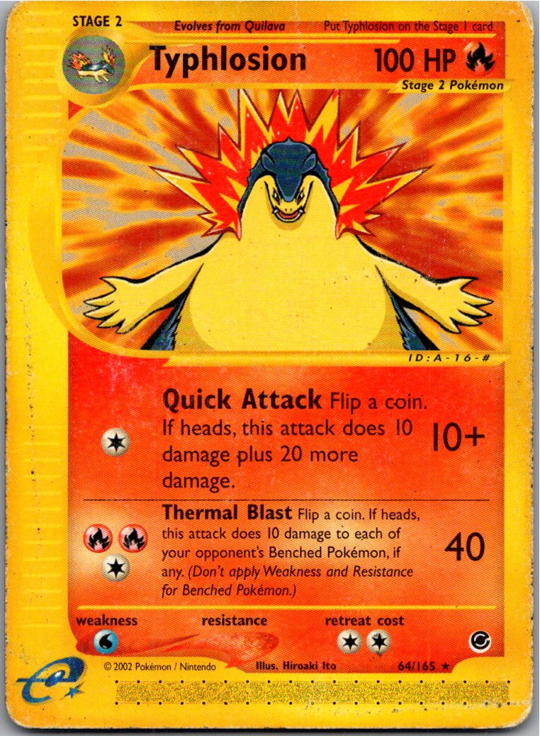Typhlosion Tornupto 64/165 Expedition – Vorderseite