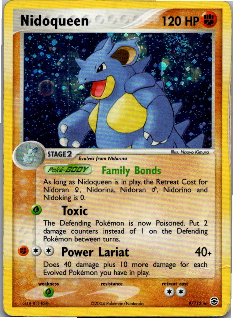 Nidoqueen 9/112 EX Feuerrot & Blattgrün – Vorderseite