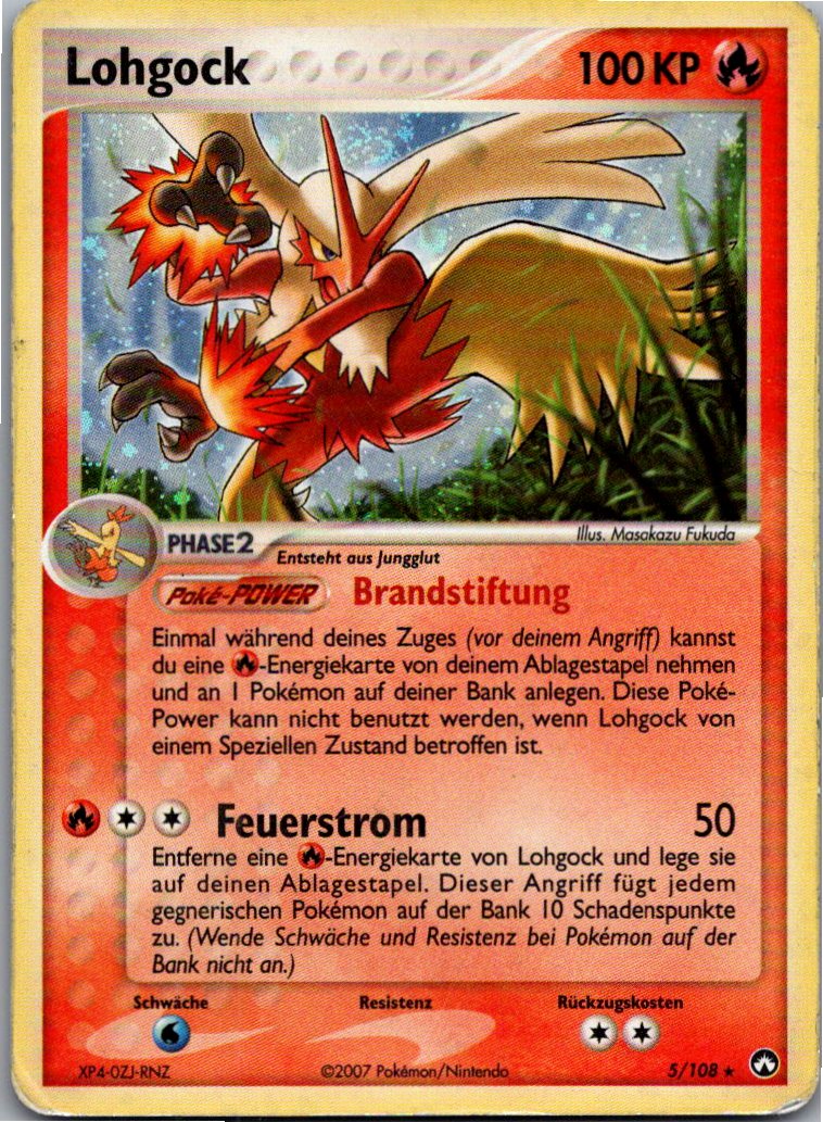 Lohgock 5/108 EX Power Keepers – Vorderseite