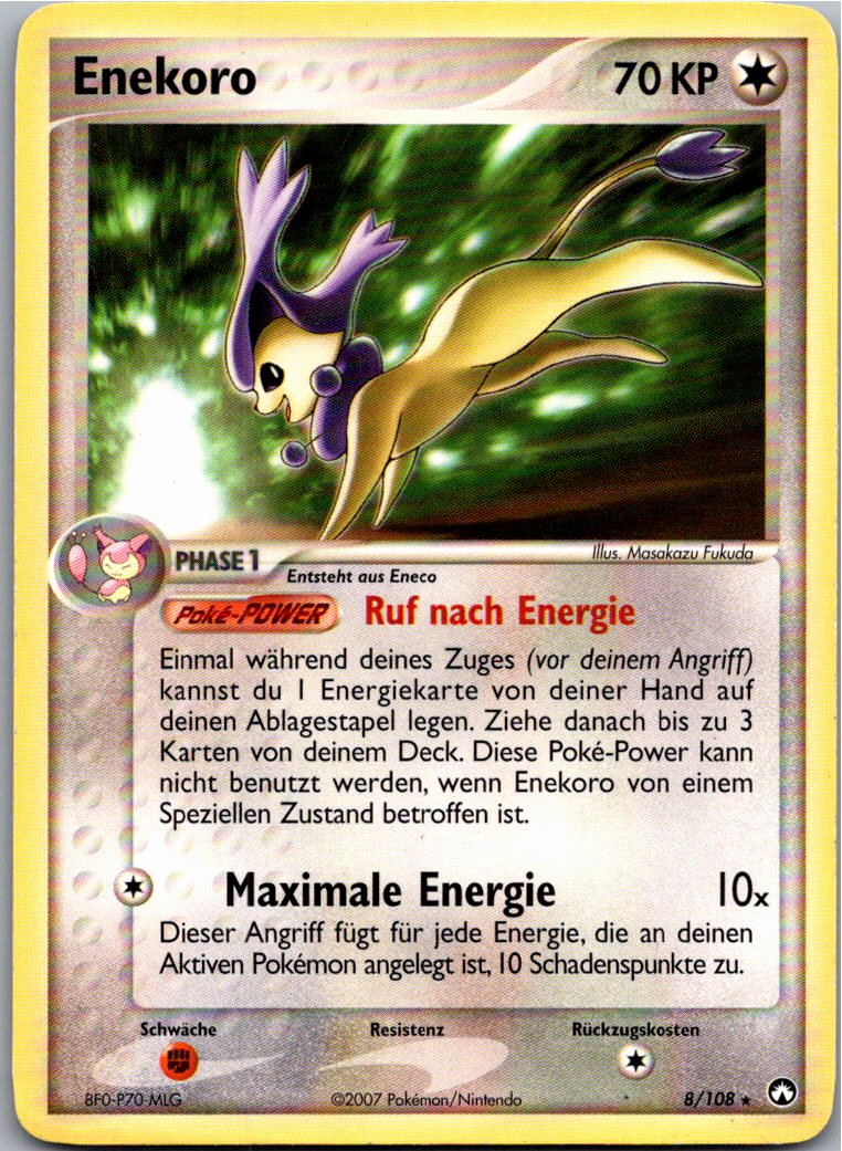 Enekoro 8/108 EX Power Keepers – Vorderseite