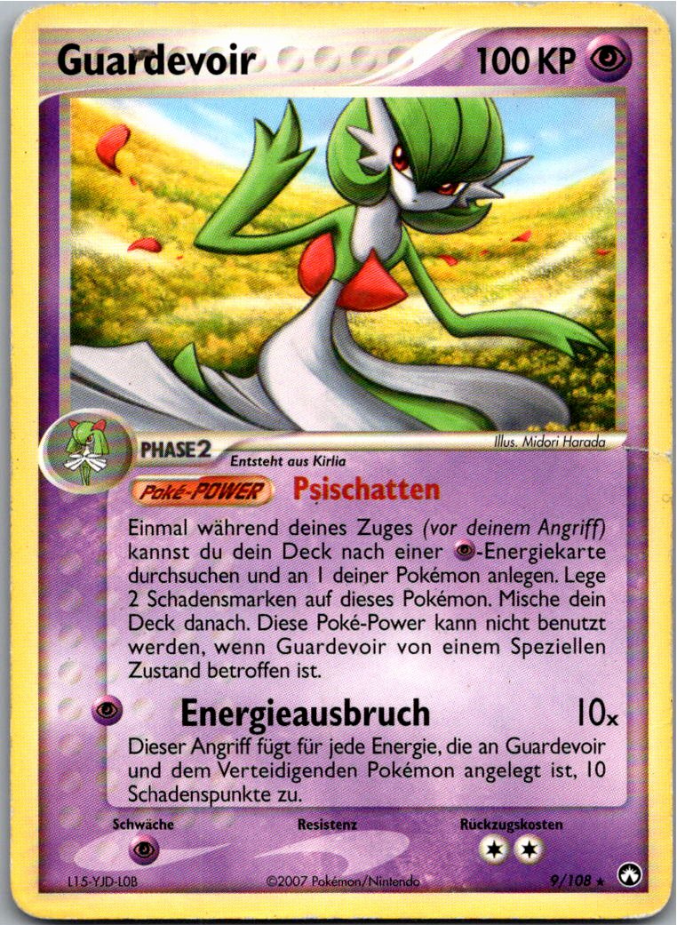 Guardevoir 9/108 EX Power Keepers – Vorderseite