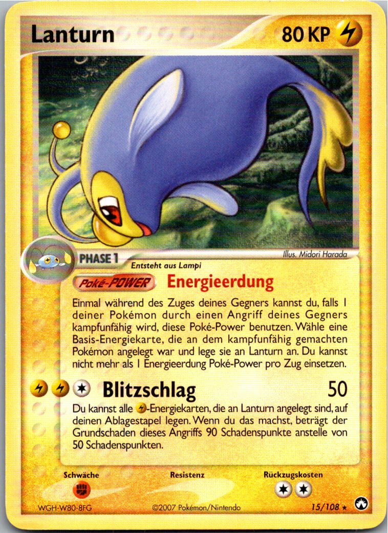 Lanturn 15/108 EX Power Keepers – Vorderseite