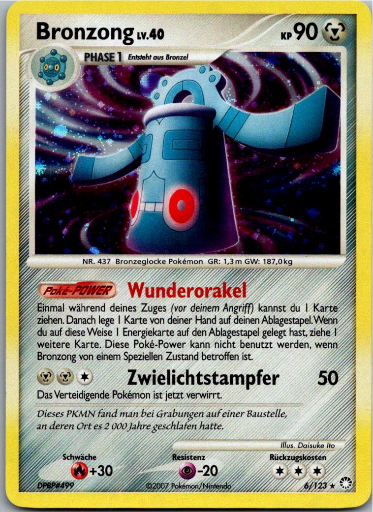 Bronzong 6/123 Geheimnisvolle Schätze – Vorderseite