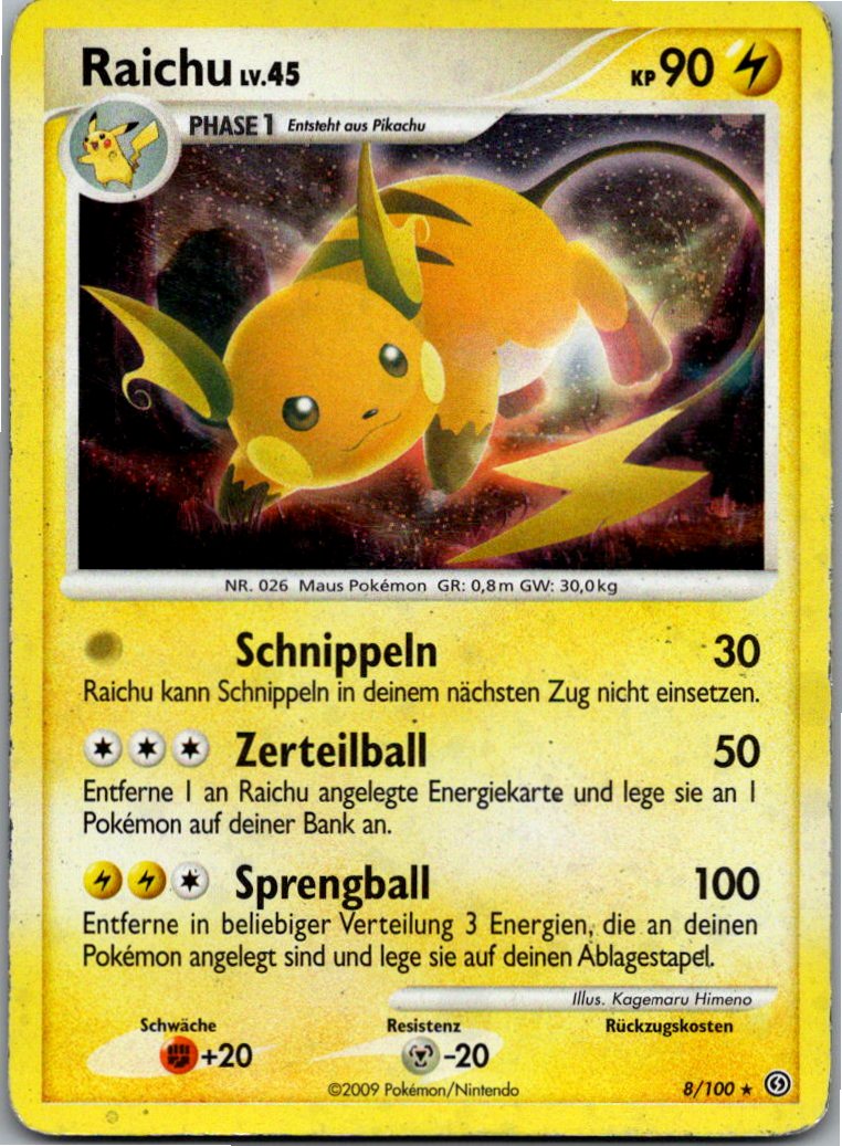 Raichu 8/100 Sturmtief – Vorderseite
