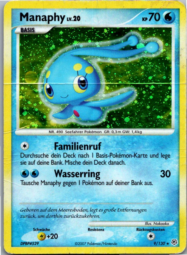 Manaphy 9/130 Diamant & Perl – Vorderseite